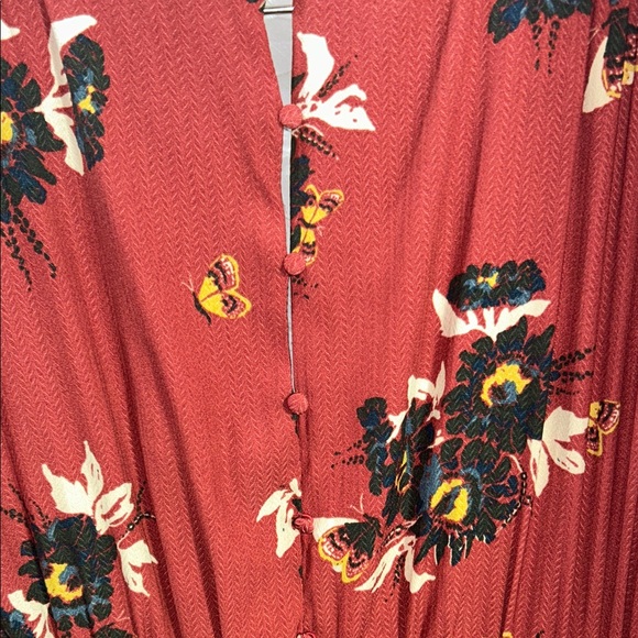 Free People “ All I got “ Rust Floral Maxi Dress size 10 worn once. - Picture 9 of 11